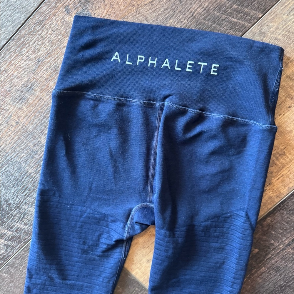Alphalete High Rise Leggings Navy Blue Size Small